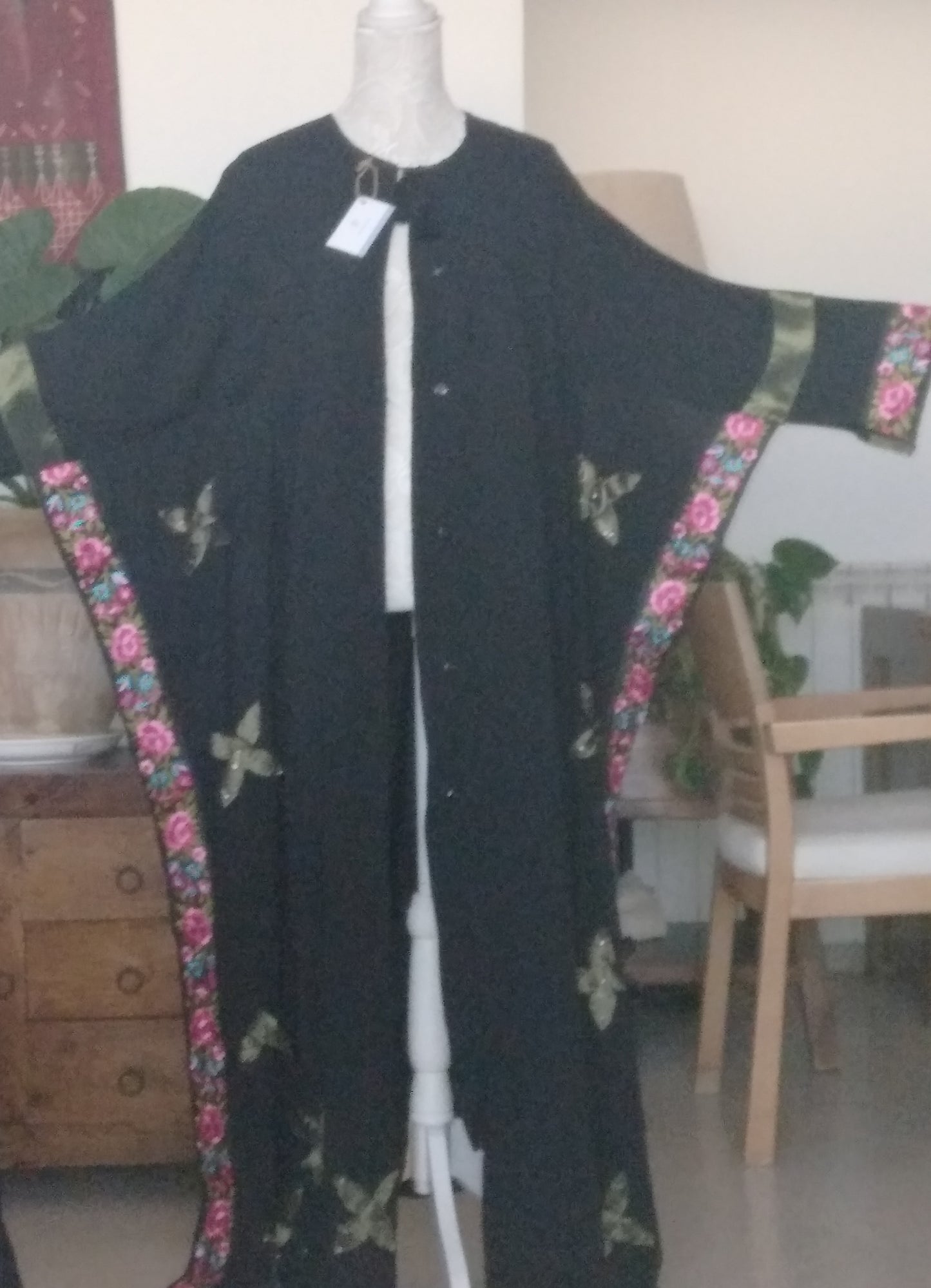 Cuftan with added embroidery